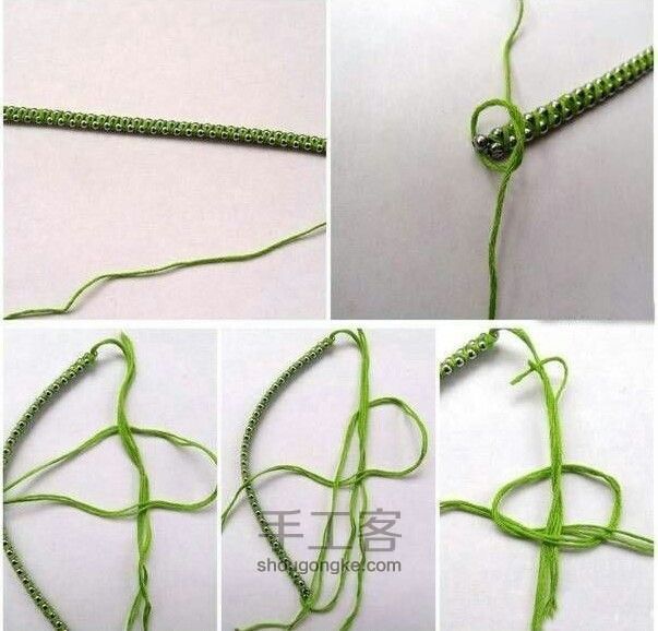 珠链和绳编的完美结合 第3步