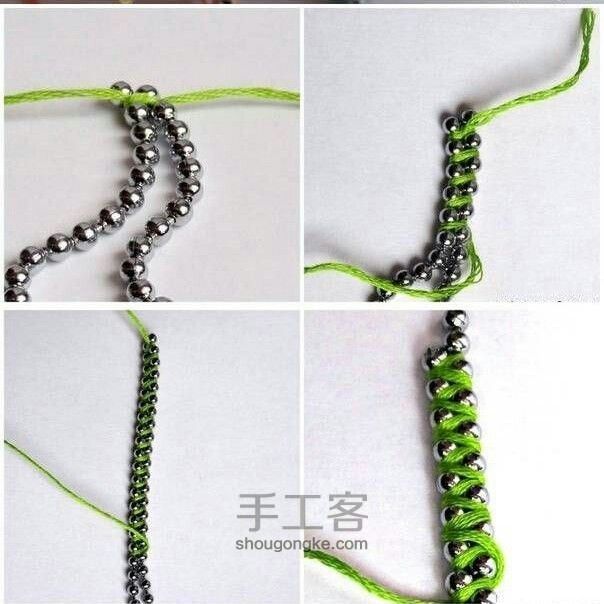 珠链和绳编的完美结合 第2步