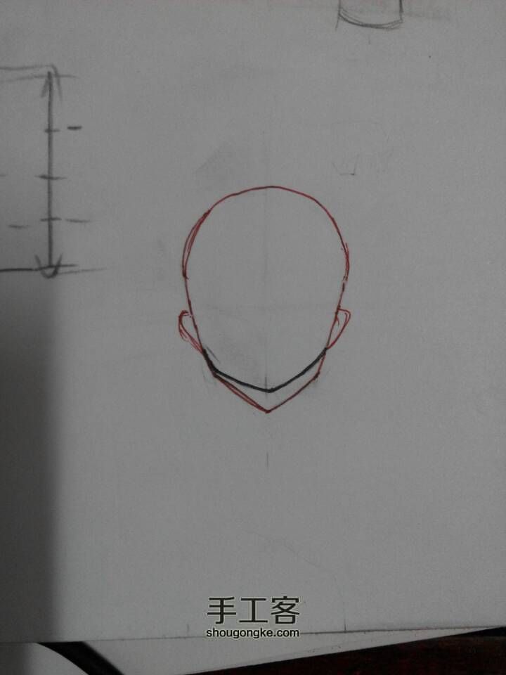 动漫课程之脸的绘画2 第4步