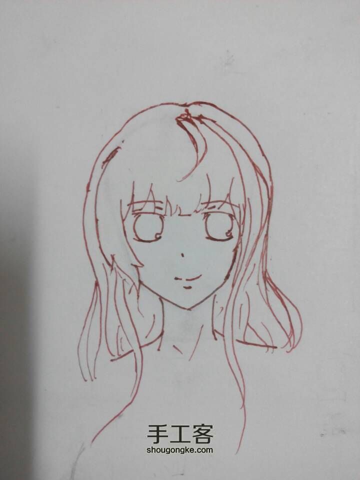 动漫课程之脸的绘画2 第9步