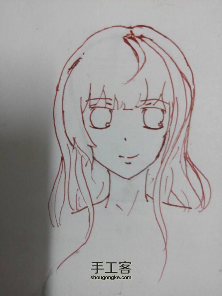 动漫课程之脸的绘画2 第8步