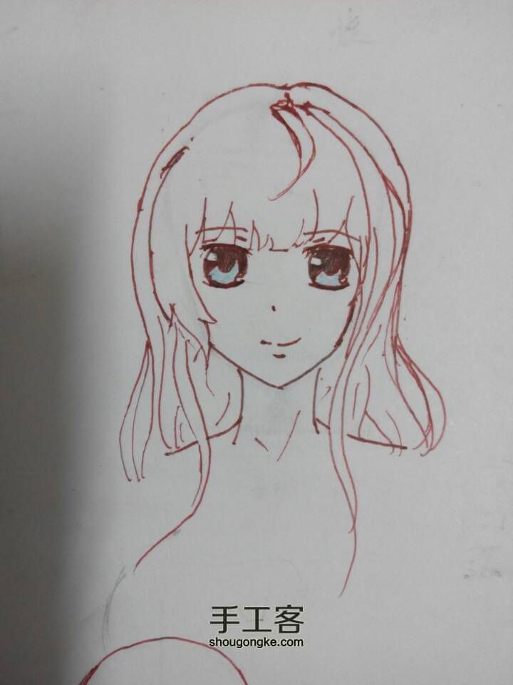 动漫课程之脸的绘画2 第10步