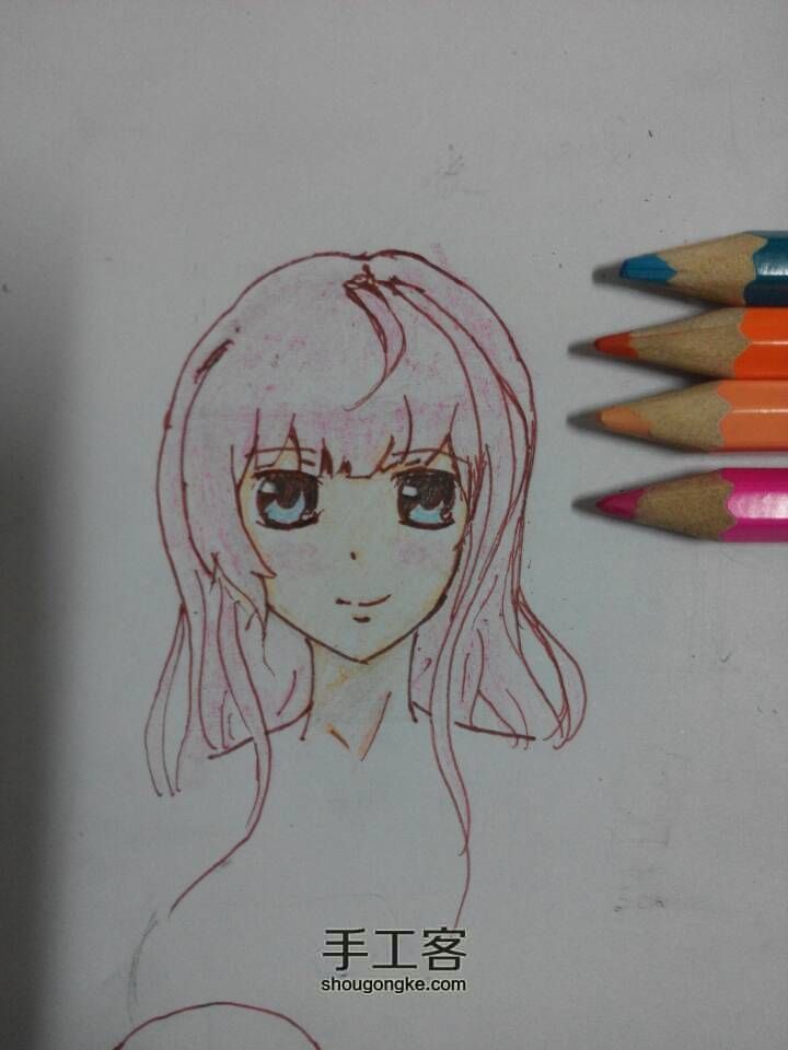 动漫课程之脸的绘画2 第11步