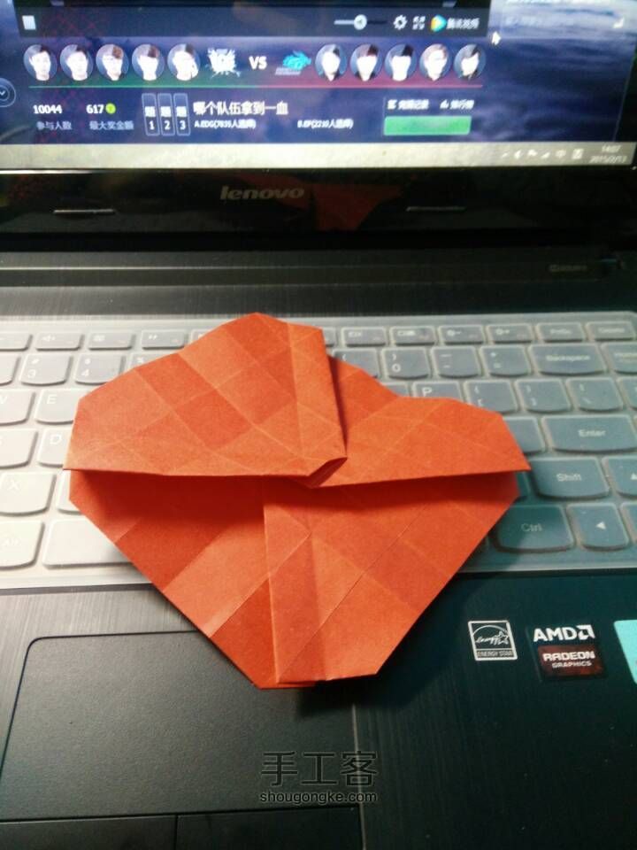 情人节的红玫瑰 折纸教程 第13步