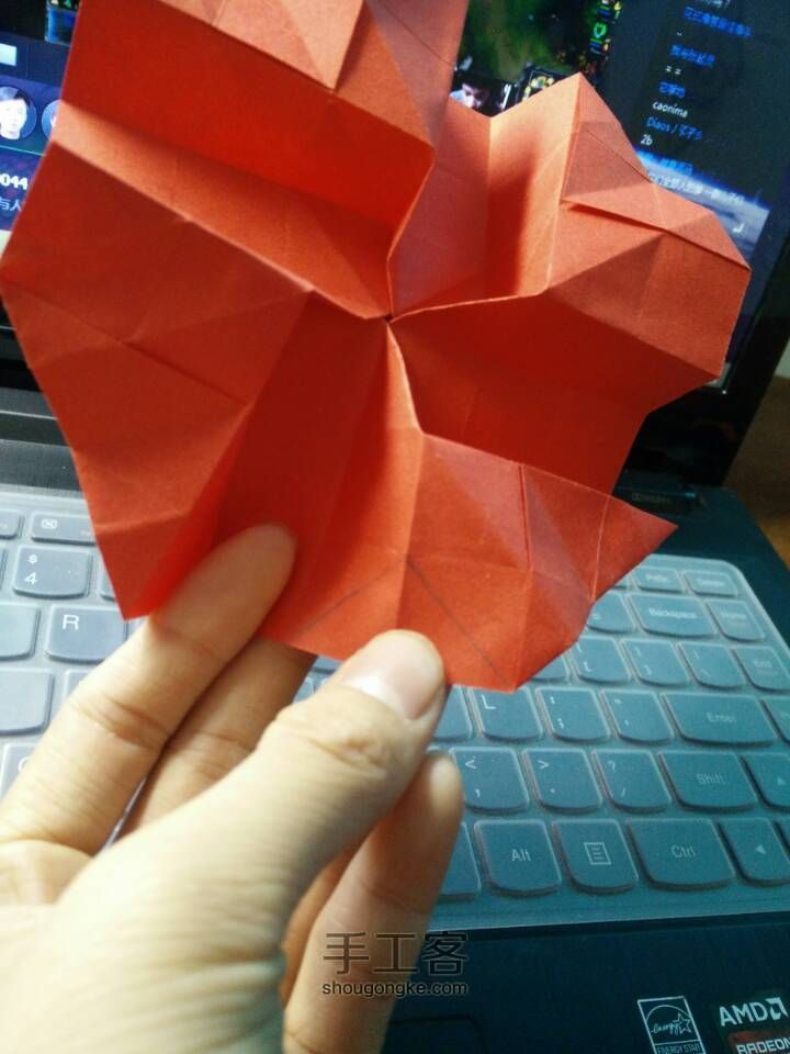 情人节的红玫瑰 折纸教程 第20步