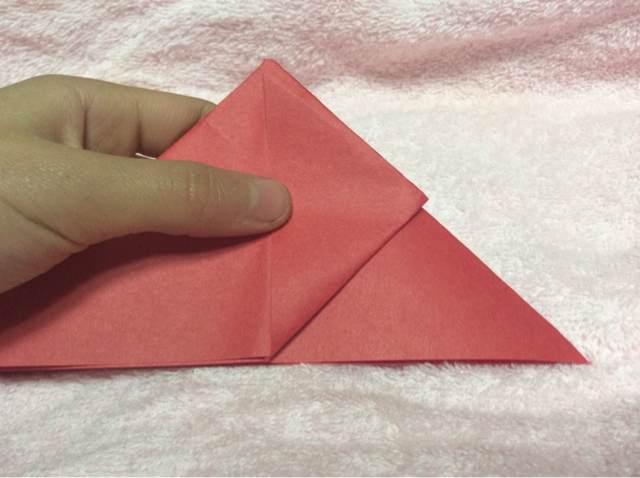 折纸教程—简单易学的钻石玫瑰花折法 第7步