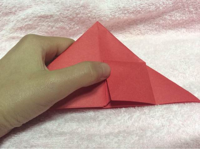 折纸教程—简单易学的钻石玫瑰花折法 第9步