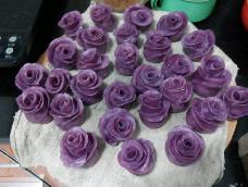 美美的玫瑰花紫薯馒头