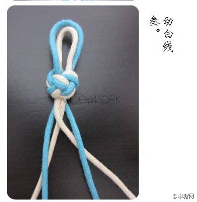 绳结手链（转） 第3步
