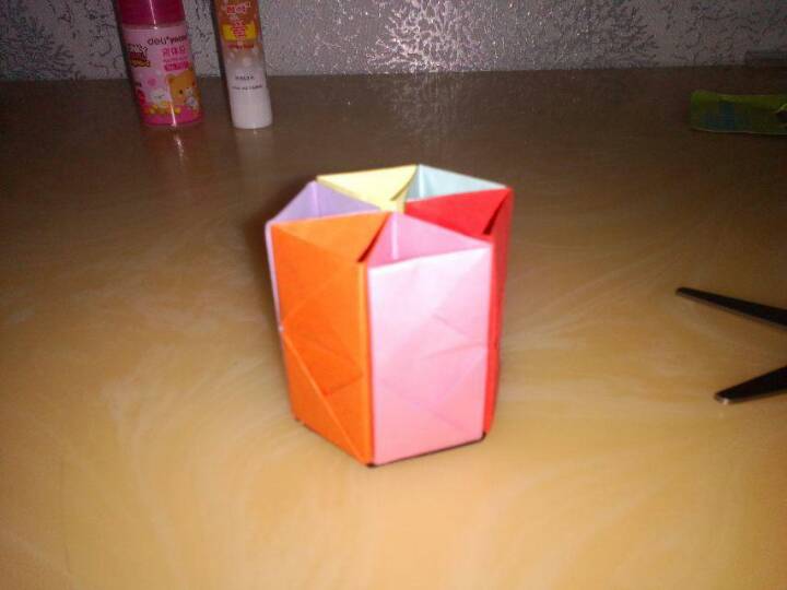 六角笔筒 折纸教程实拍   超简单！(cy) 第18步