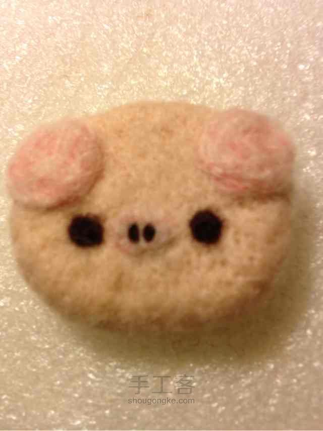 【羊毛毡小世界】我的脖子有一只猪猪😘 第10步