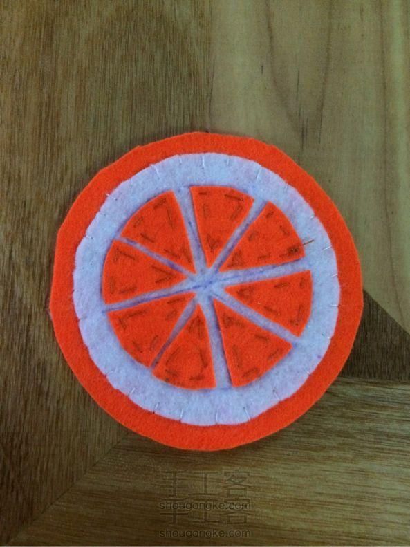 不织布彩虹杯垫制作教程