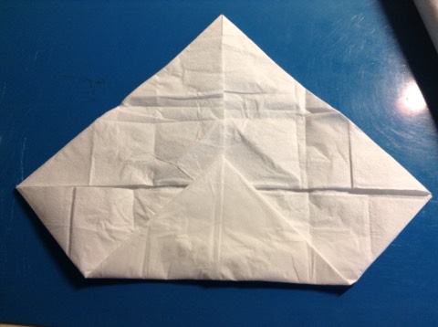 纸巾折花教程 第3步