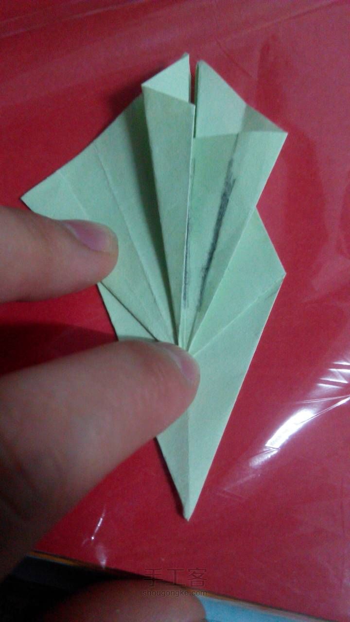 简易孔雀 折纸教程 第14步