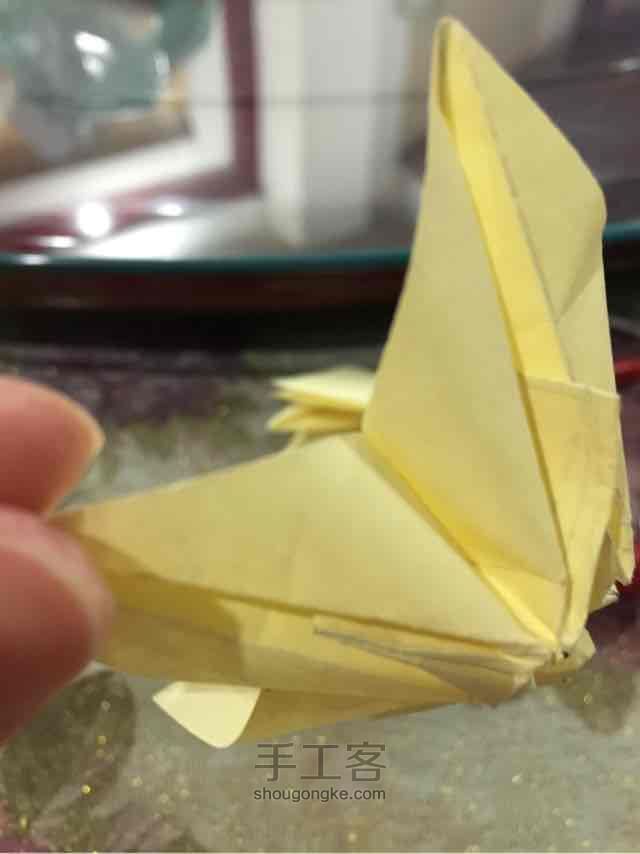 杨桃花的折纸过程（有点粗糙） 第32步