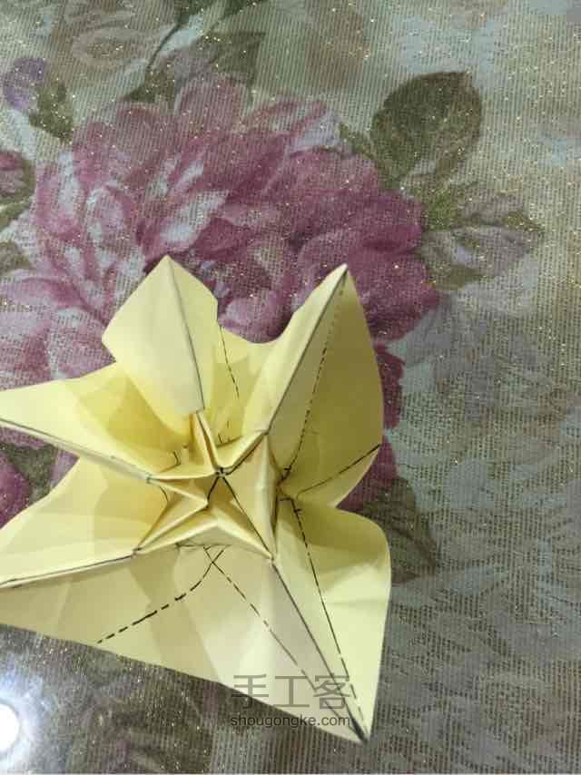 杨桃花的折纸过程（有点粗糙） 第28步