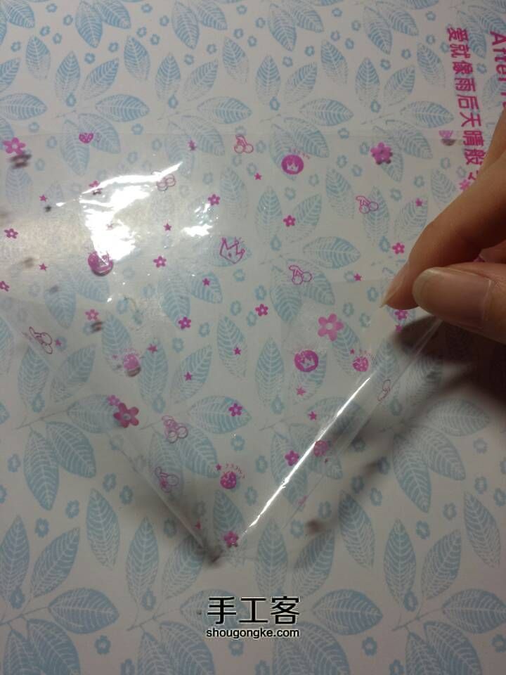 原创糖纸玫瑰花（二）折纸教程 第15步