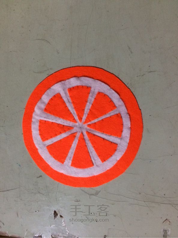 橙子杯垫制作教程 第5步