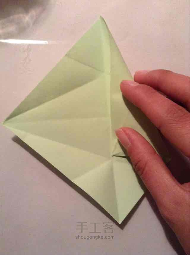 四叶草简单折纸教程 第6步