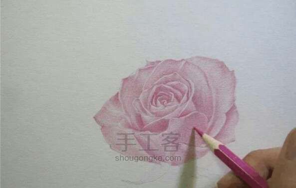 美哒哒的玫瑰花画法！ 第3步