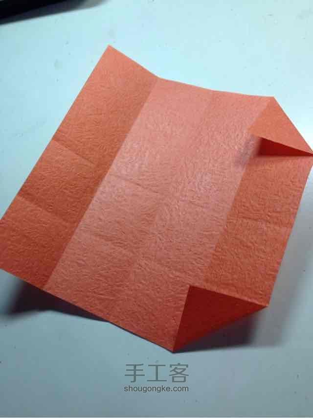 六边形彩色纸叠笔筒制作教程 第9步