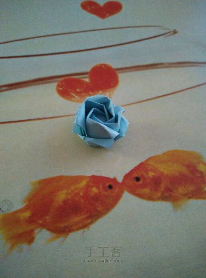 超简单的玫瑰折纸 第21步