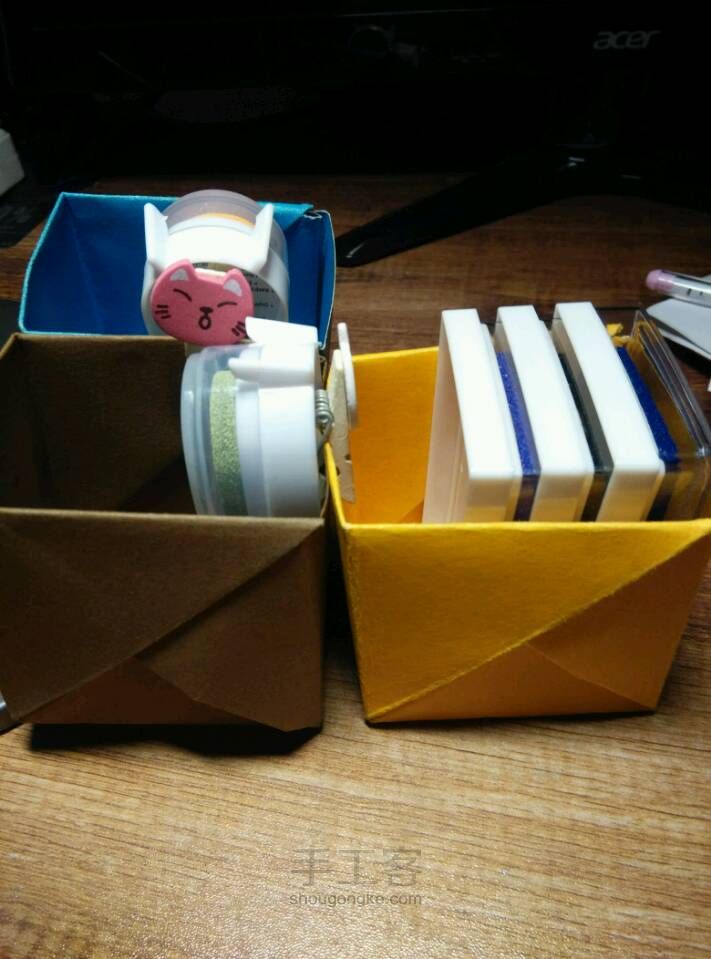 草鸡简单的印台收纳盒制作教程 第12步