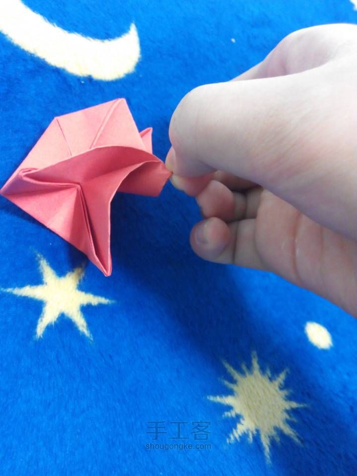 折纸漩涡玫瑰 第23步