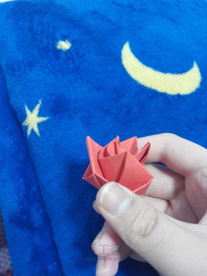 折纸漩涡玫瑰 第25步