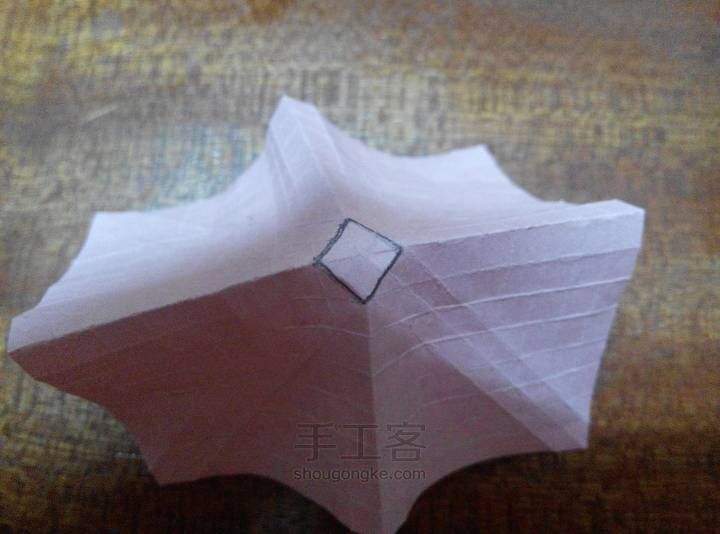 玫瑰千纸鹤 折纸教程 第6步