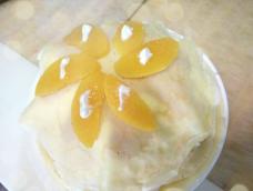 简单的黄桃千层蛋糕制作^_^