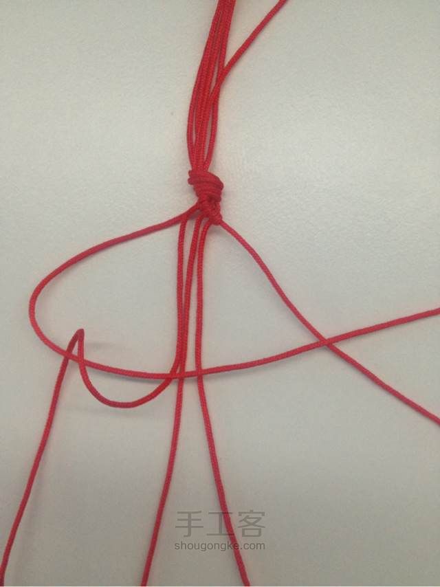 编织手链制作教程 第3步