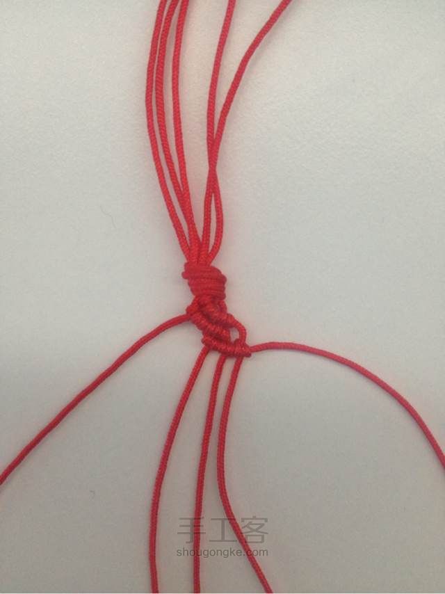 编织手链制作教程 第5步
