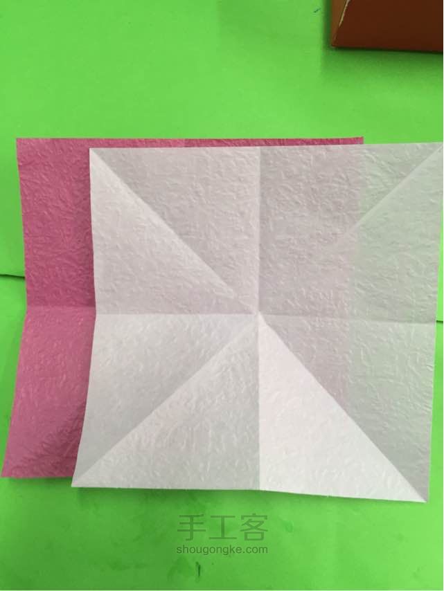 折纸花花制作教程 第2步