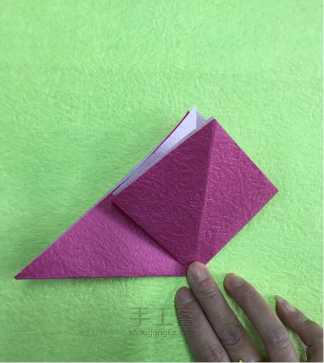 折纸花花制作教程 第4步