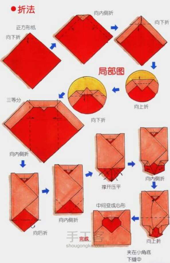 11种折信封的方法 第2步
