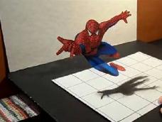 平面画画太乏味  不用担心   超简单教程   使你的蜘蛛侠跃然纸上