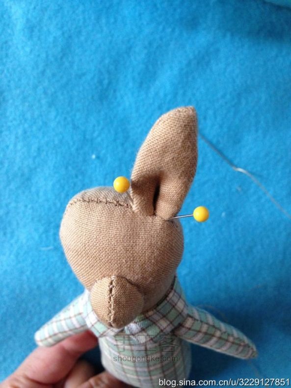 纯手缝布艺装饰玩偶 兔哥兔妹 （完整教程+图纸） 第34步