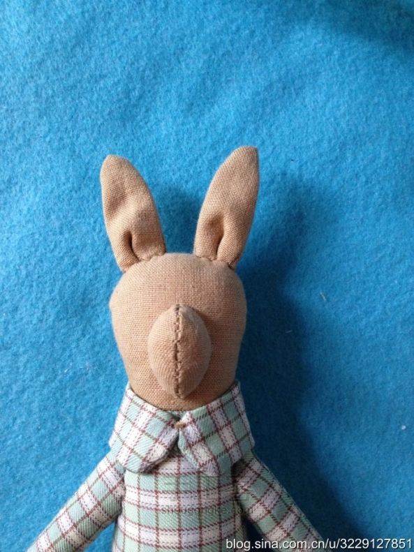 纯手缝布艺装饰玩偶 兔哥兔妹 （完整教程+图纸） 第35步