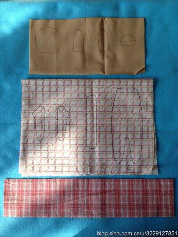 纯手缝布艺装饰玩偶 兔哥兔妹 （完整教程+图纸） 第52步