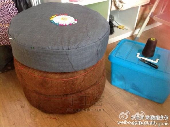 【翾臻拼布】彩虹渐变色蒲团（公益教程} 第4步