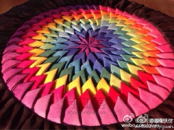 【翾臻拼布】彩虹渐变色蒲团（公益教程} 第1步