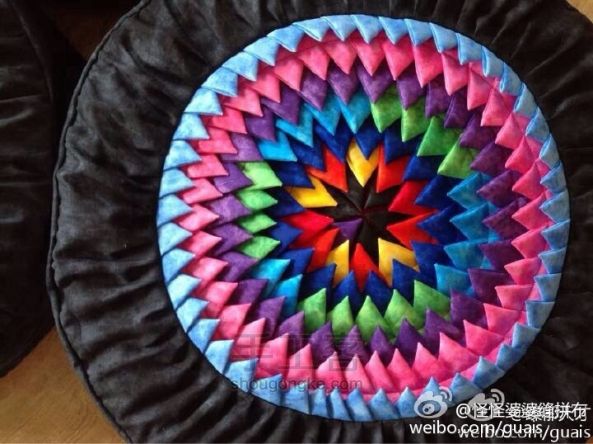 【翾臻拼布】彩虹渐变色蒲团（公益教程} 第14步