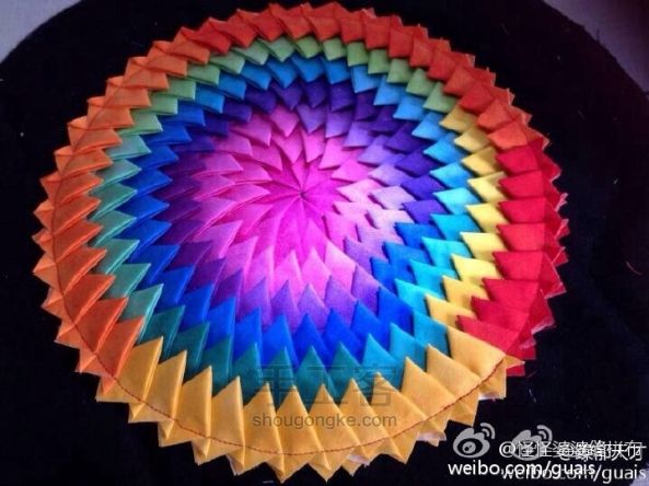 【翾臻拼布】彩虹渐变色蒲团（公益教程} 第11步