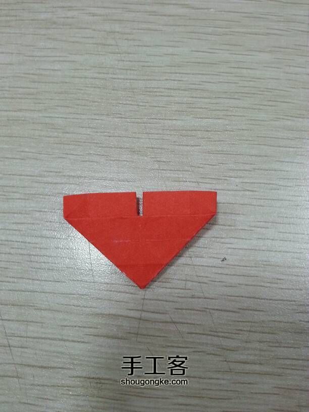 心的表白---字母L、U的心形折法 第14步