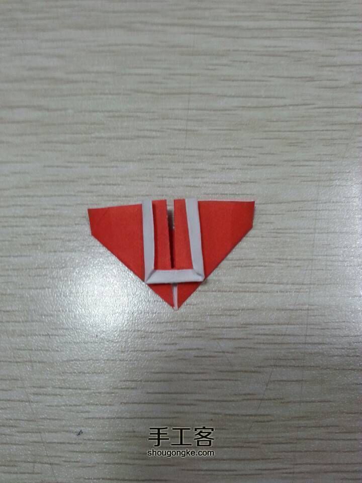 心的表白---字母L、U的心形折法 第12步