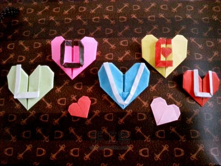 心的表白---字母L、U的心形折法 第22步