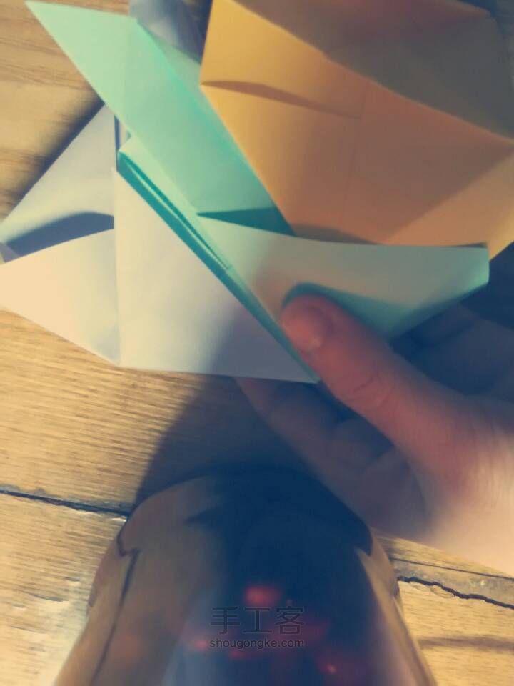 彩色盒 折纸教程 第22步