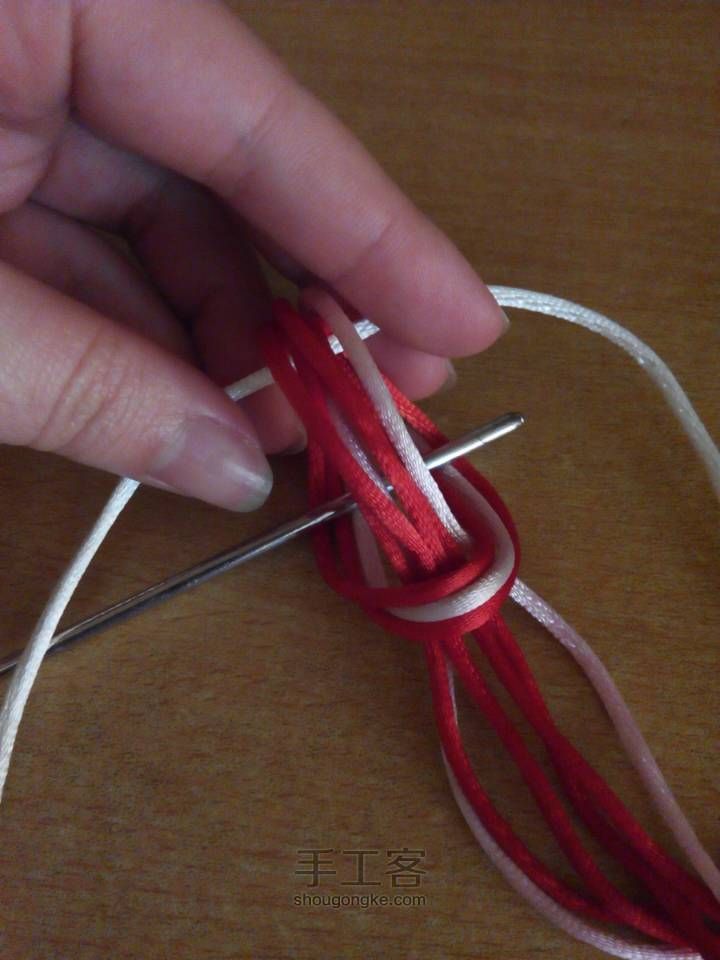 心形编织手链制作教程 第5步