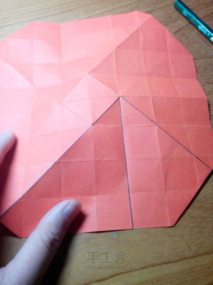 折纸 玫瑰 第16步